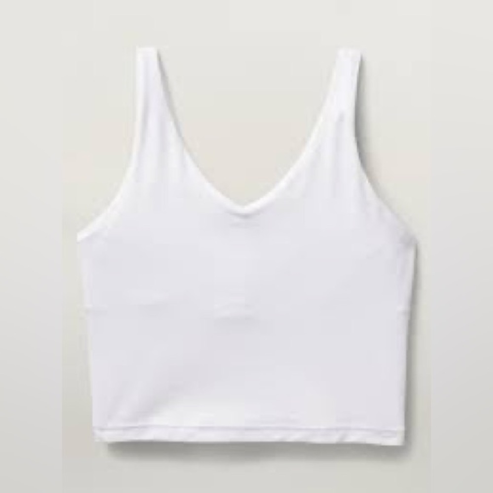 Athlete White V-neck Tank Top